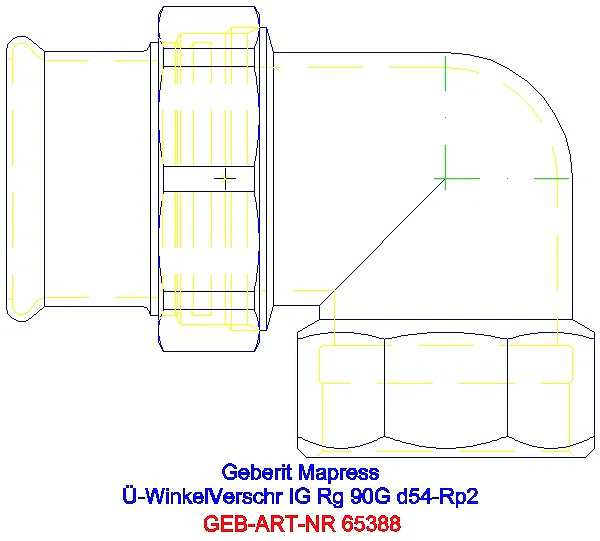 GE Mapress Kupfer Übergangswinkel- verschraubung 90Gr mit IG Rg d54-Rp2_65388_A
