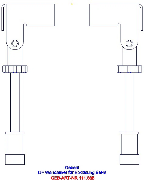 GE Duofix Set Wandanker für Einzelmontage, Ecklösung_111.835.00.1_G