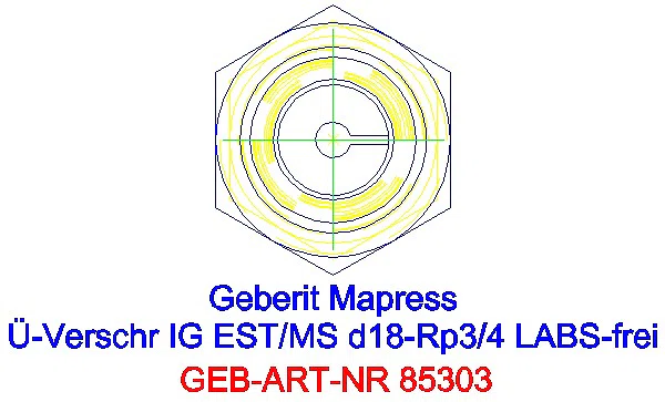 GE Mapress Edelstahl Übergangsverschr. mit IG (LABS-frei) d18-Rp3/4_85303_L