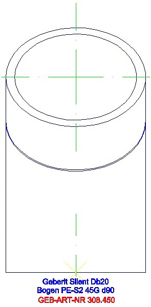 GE Silent-db20 Bogen 45Gr d90_308.450.14.1_L