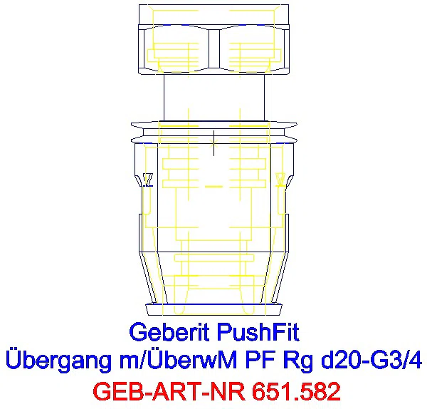GE PushFit Übergang mit Überwurfmutter Rg d20-G3/4_651.582.00.1_G