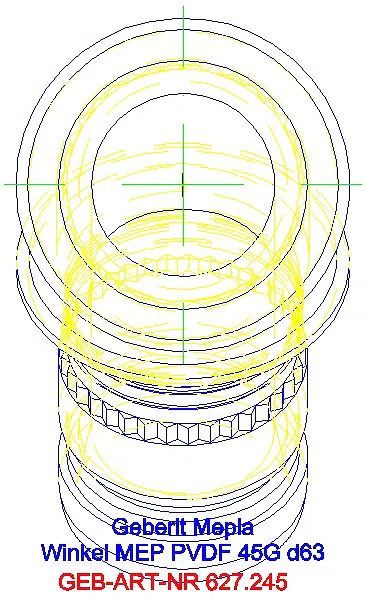 GE Mepla Winkel PVDF 45Gr d63_627.245.00.5_A