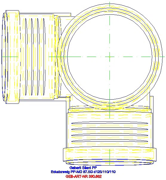 GE Silent-PP Eckabzweig 87,5Gr d125/110/110_390.662.14.1_G