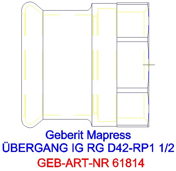 GE Mapress Kupfer Übergang mit IG Rg d42-Rp1 1/2_61814_A