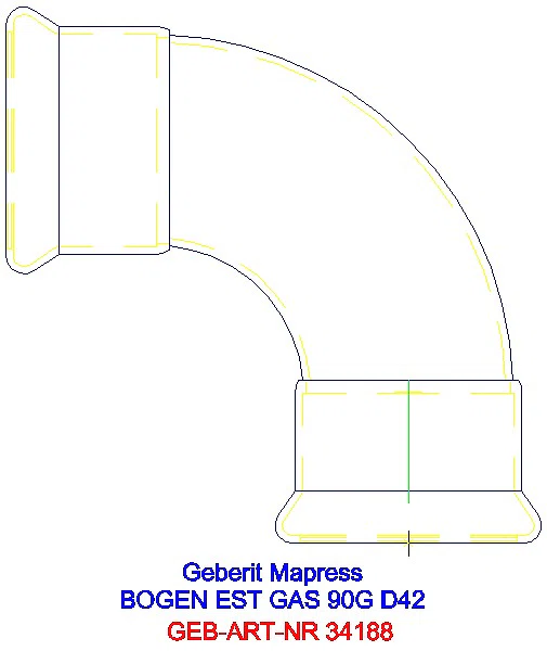 GE Mapress Edelstahl Bogen 90Gr d42 (Gas)_34188_A