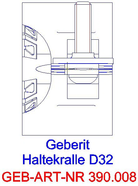 GE Silent-PP Haltekralle d32_390.008.14.1_A