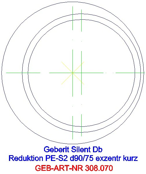 GE Silent-db20 Reduktion exzentrisch kurz d90/75_308.070.14.1_G