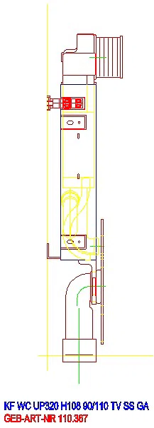 GE Kombifix Element für WWC, 108 cm mit Sigma UP-SPK 12 cm, (DuoFresh)_110.367.00.5_L