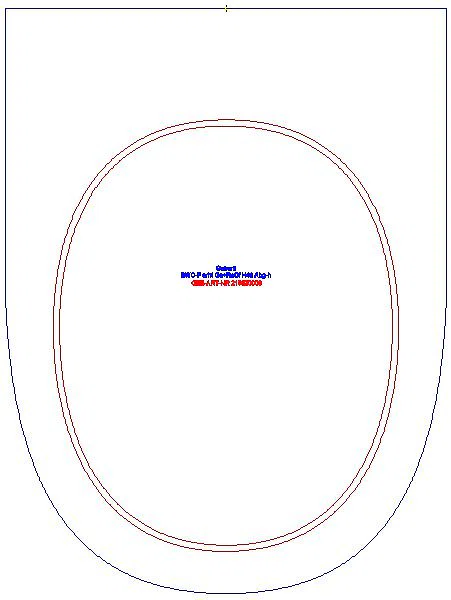 Renova Comfort Stand-WC Flachspüler erhöht, Abgang horizontal_218520000_G