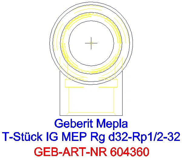 GE Mepla T-Stück mit IG Rg d32-Rp1/2-32_604.360.00.5_L