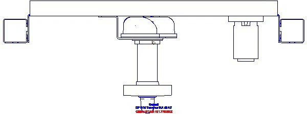 GE Duofox Traversenelement WM Wandarmatur AP, mit UP-Siphon_111778002_G