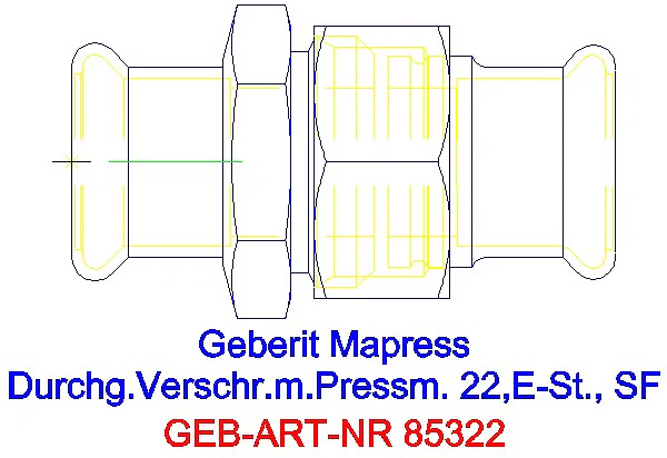 GE Mapress Edelstahl Verschraubung (LABS-frei) d22_85322_G
