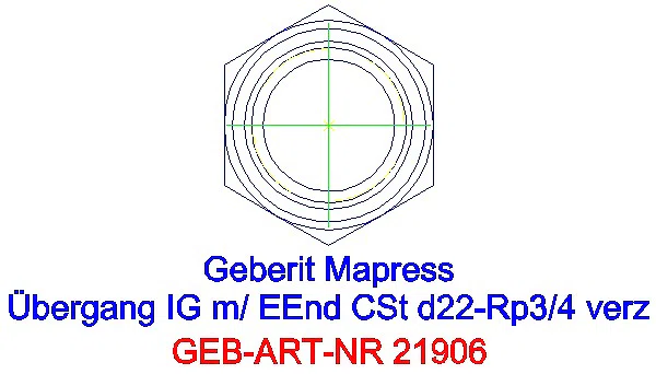 GE Mapress C-Stahl Übergang mit IG und Einschubende d22-Rp3/4 verzinkt_21906_L