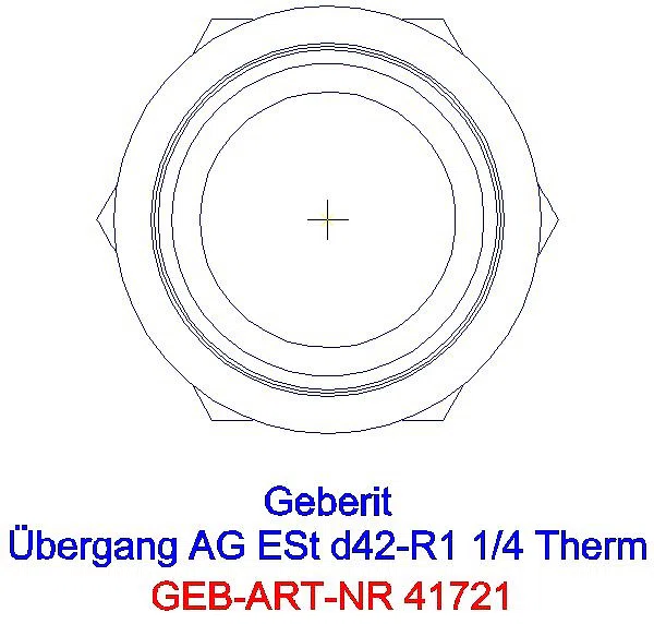 GE Mapress Therm Übergang mit AG d42-R1 1/4_41721_L