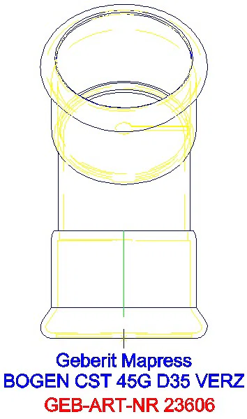 GE Mapress C-Stahl Bogen 45 Gr d35 verzinkt_23606_L