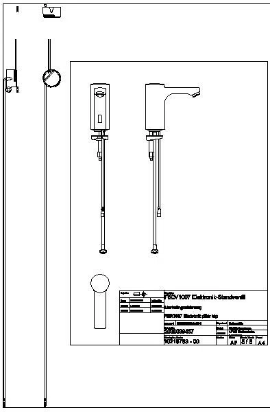 Standventil, F5, elek., o. Mischung, 3l, UP-Netzteil 230 VAC, F5EV1007