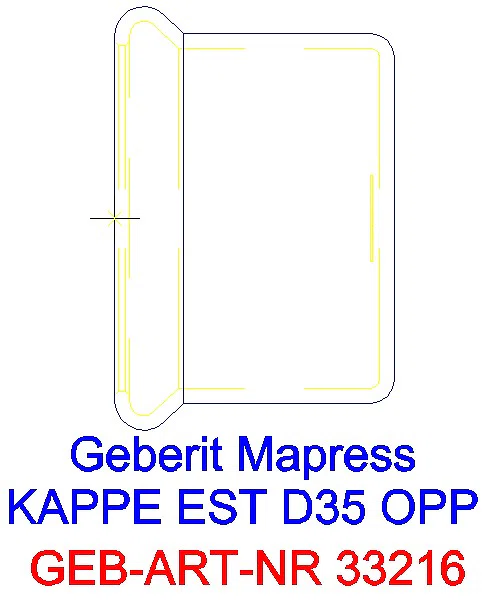 GE Mapress Edelstahl Kappe d35_33216_G