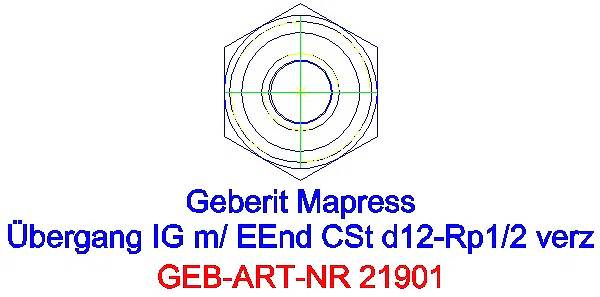 GE Mapress C-Stahl Übergang mit IG und Einschubende d12-Rp1/2 verzinkt_21901_L