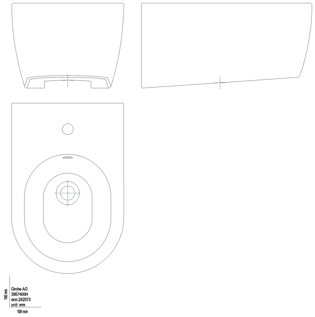 GROHE Wandbidet Essence Keramik 39574 PureGuard alpinweiß