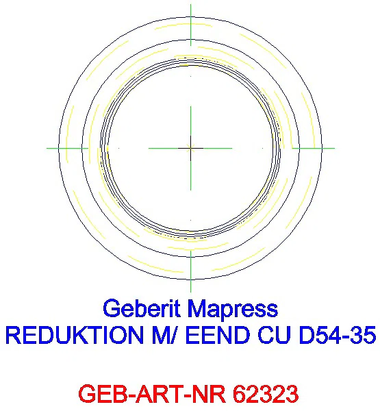 GE Mapress Kupfer Reduktion mit Einschubende d54-35_62323_A