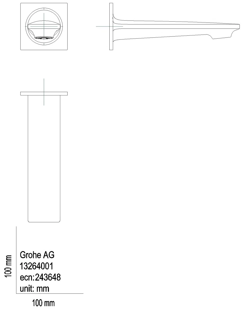 GROHE Wanneneinlauf Allure 13264_1 DN20 Wandmontage hard graphite gebürstet