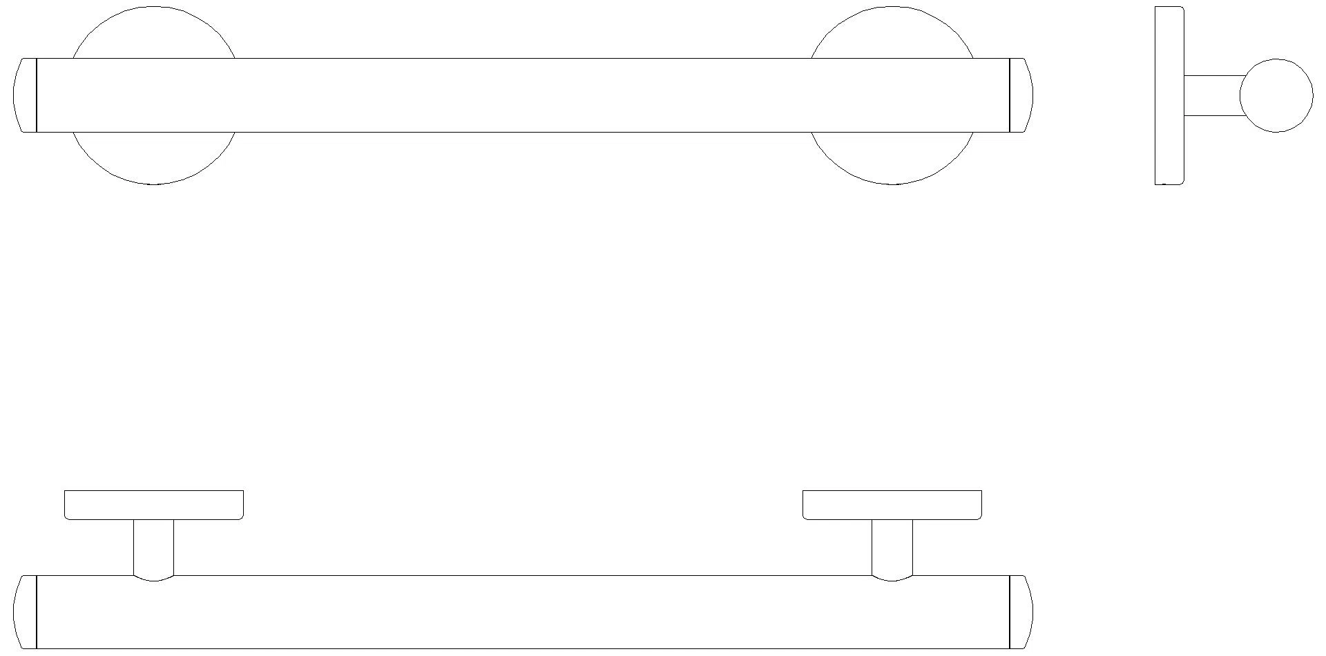 HEWI Haltegriff (USA) System 800K Länge 18 inch anthrazgr