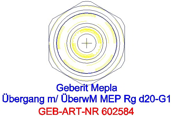 GE Mepla Übergang mit Überwurfmutter Rg d20-G1_602.584.00.5_L