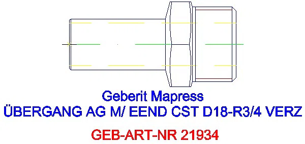 GE Mapress C-Stahl Übergang mit AG und Einschubende d18-R3/4 verzinkt_21934_A