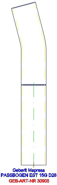 GE Mapress Edelstahl Passbogen 15Gr d28_30905_A