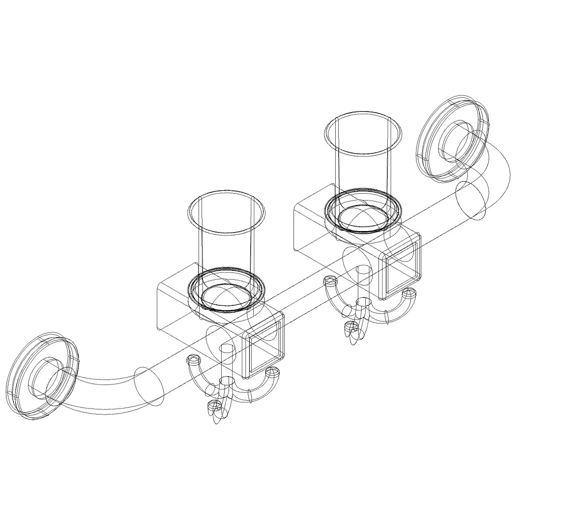 HEWI Grd.-Stg., Pikto-Set, Becher, 3fach-Haken orange