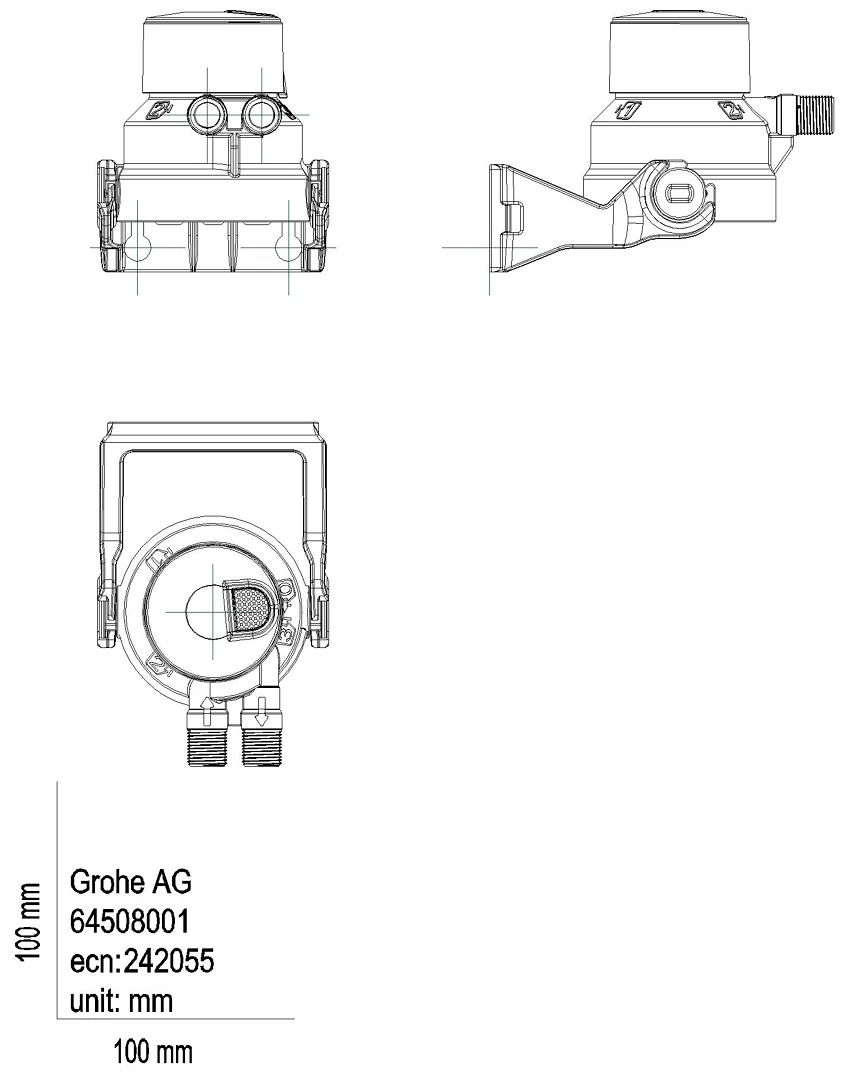 GROHE Filterkopf GROHE Blue 64508_1 zur Nutzung mit GROHE Blue BWT-Filtern