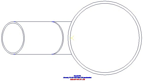 GE PE Abzweig 45Gr d250/110_371.135.16.1_G