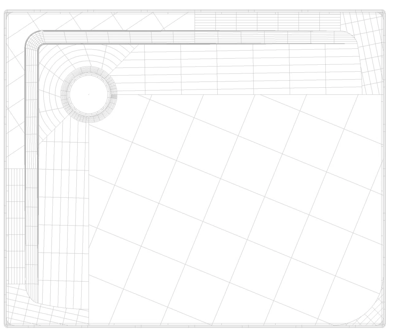 KALDEWEI SUPERPLAN MIT WANNENTRÄGER EXTRAFLACH Duschfläche, 750x900x32 mm, Modell-Nr: 1833-5