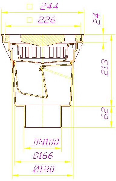 DALLMER Hof- und Parkdeckablauf 606.0, DN 100