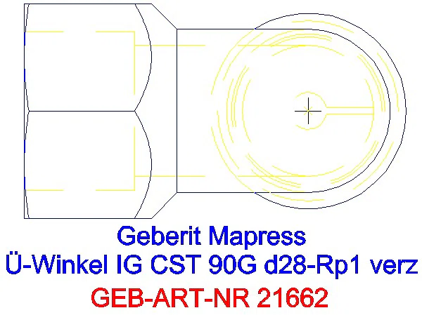 GE Mapress C-Stahl Übergangswinkel 90Gr mit IG d28-Rp1 verzinkt_21662_G