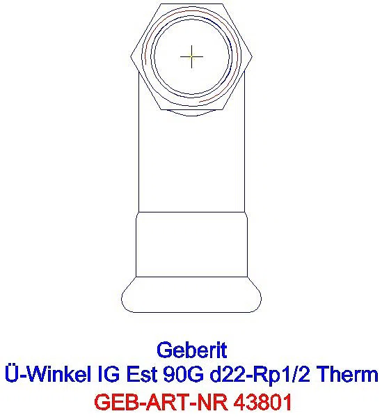 GE Mapress Therm Übergangswinkel 90Gr mit IG d22-Rp1/2_43801_A