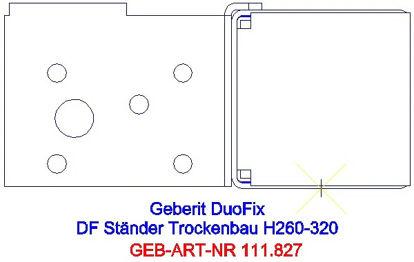 GE Duofix Ständer für Trockenbauwand, raumhoch, 260-320 cm_111.827.00.1_G