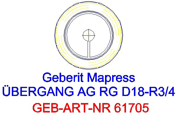 GE Mapress Kupfer Übergang mit AG Rg d18-R3/4_61705_L