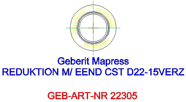 GE Mapress C-Stahl Reduktion mit Einschubende d22-15 verzinkt_22305_A