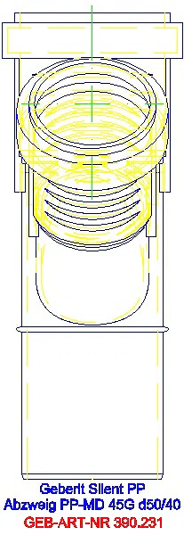 GE Silent-PP Abzweig 45Gr d50/40_390.231.14.1_L