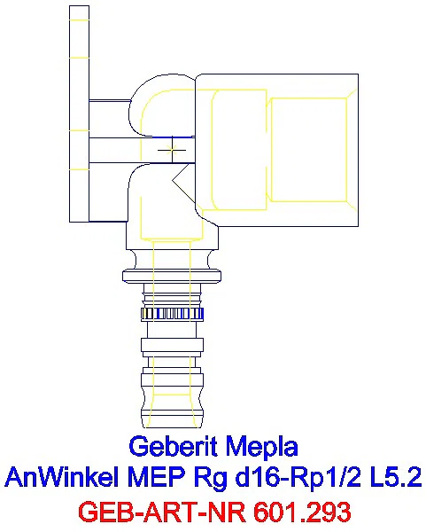 GE Mepla Anschlusswinkel 90Gr Rg d16-Rp1/2 L:52mm_601.293.00.5_L