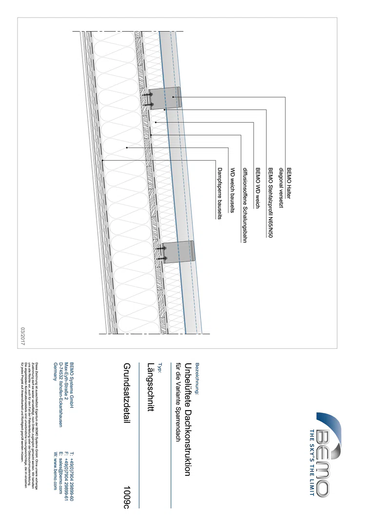 1009c - Unbelüftete Dachkonstruktion - Sparrendach