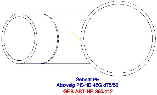 GE PE Abzweig 45Gr d75/50_365.112.16.1_G