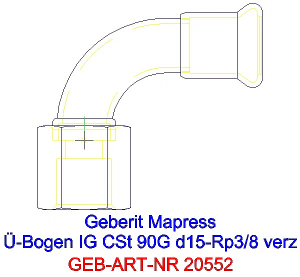 GE Mapress C-Stahl Übergangsbogen 90Gr mit IG d15-Rp3/8 verzinkt_20552_L