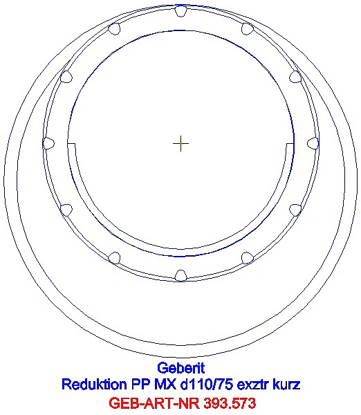 GE Silent-Pro Reduktion exzentrisch d110/75_393.573.14.1_G