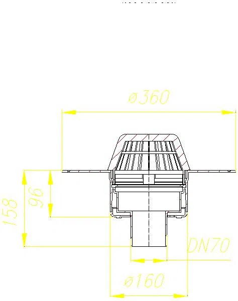 DALLMER Dachablauf 62 PVC, DN 70