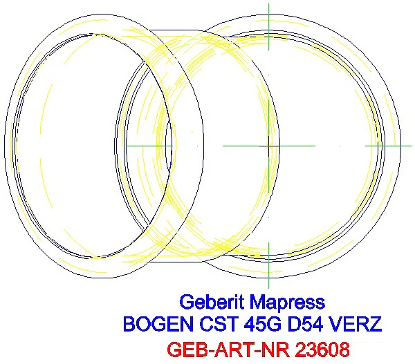 GE Mapress C-Stahl Bogen 45 Gr d54 verzinkt_23608_G