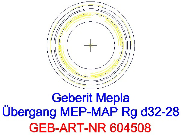 GE Mepla Übergang auf Mapress mit Einschubende Rg d32-28_604.508.00.5_L