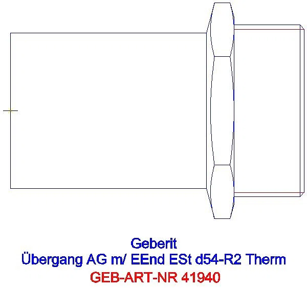 GE Mapress Therm Übergang mit AG und Einschubende d54-R2_41940_G