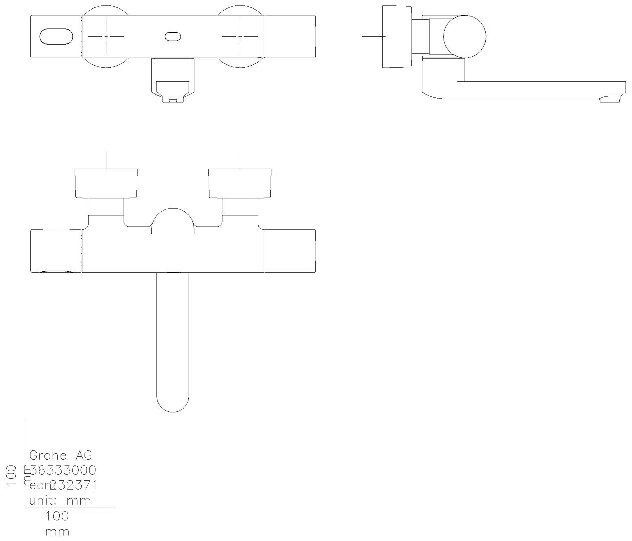 GROHE IR-Elektronik für WT Eurosmart CE 36333 THM Wandm. Auslauf 187mm 6V chrom